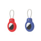 2Pcs Durable Protective Case Shockproof Holder Case Accessories for Airtag-Red and Blue