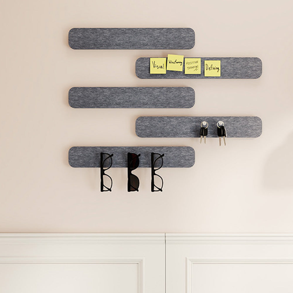 8 Pack Self Adhesive Felt Display Strips with 35 Push Pins for Wall Decor