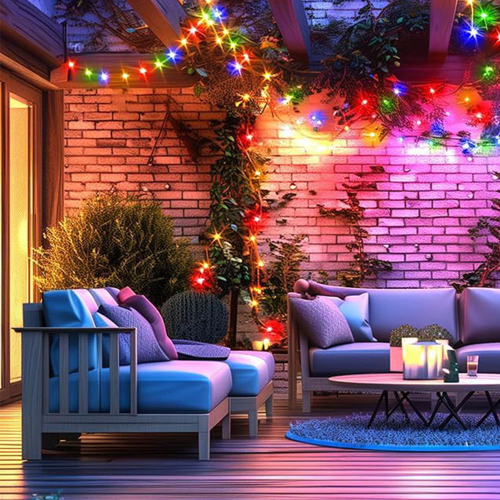 Solar String Lights Outdoor Waterproof Fairy Lights for Patio Balcony-Style 3