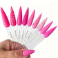 100 PCS Clear Nail Swatch Sticks with Ring Nail Art Swatch Set for Polish Display