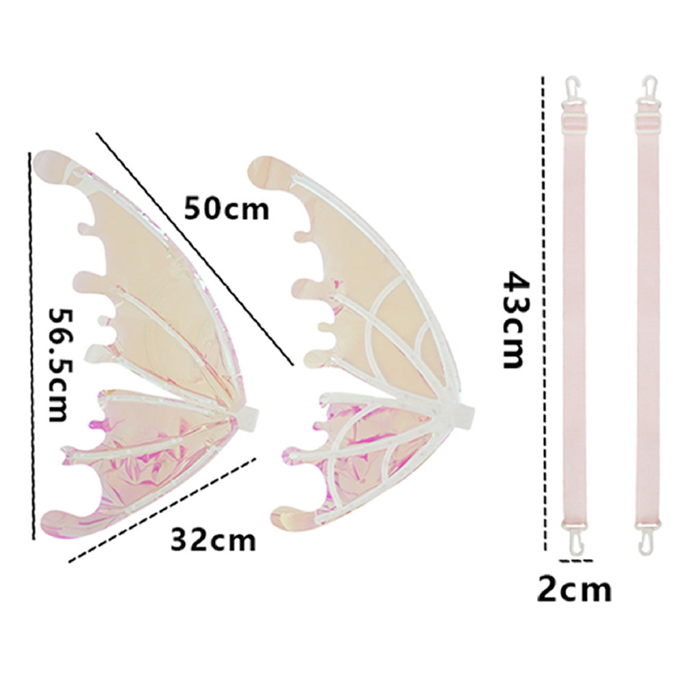 2Pcs LED Electric Butterfly Wings Light Up Moving Butterfly Wings with LED Lights and Music