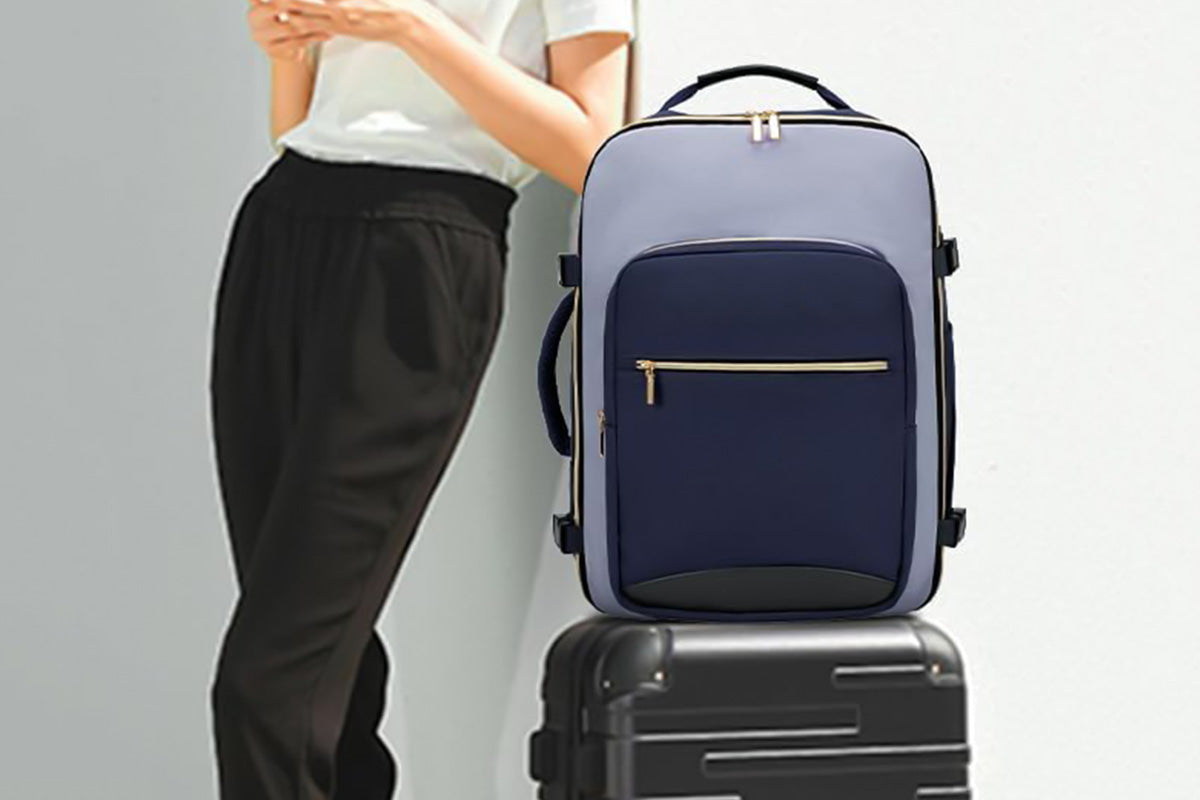 4-Piece Travel Backpack Set Weekender Essentials Backpack for Airplane Travel