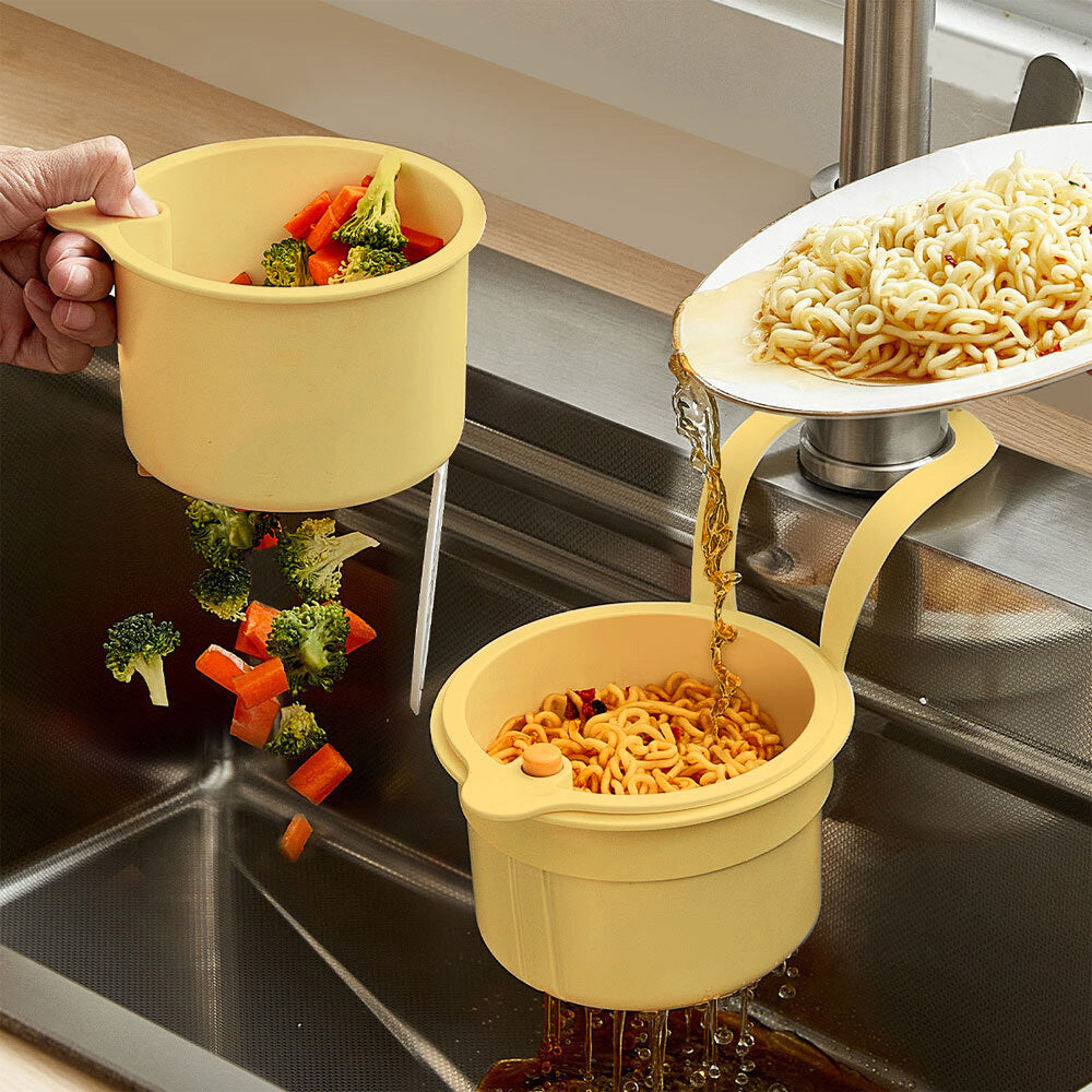 Sink Strainer Basket Household Kitchen Shelf Hanging Sink Stopper for Fruit Vegetable