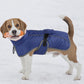 Winter Dog Coat-Waterproof Cold Weather Jacket for Small Large Breeds-Navy