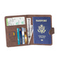 Passport Holder RFID Blocking Leather Cover Wallet With Closure For Travel Essentials