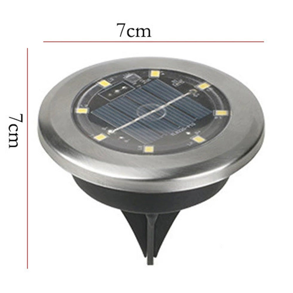 10 Pack Mini Solar Ground Lights for Garden and Pathway Warm Light