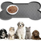 Dog Food Mats for Floors Waterproof Silicone Dog Bowl Mat with Raised Edge