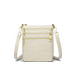 Genuine Leather Crossbody Shoulder Bag Multi-Compartment Water-resistant Handbag
