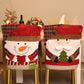 Christmas Chair Covers with Santa Hat for Holiday Dinner Party