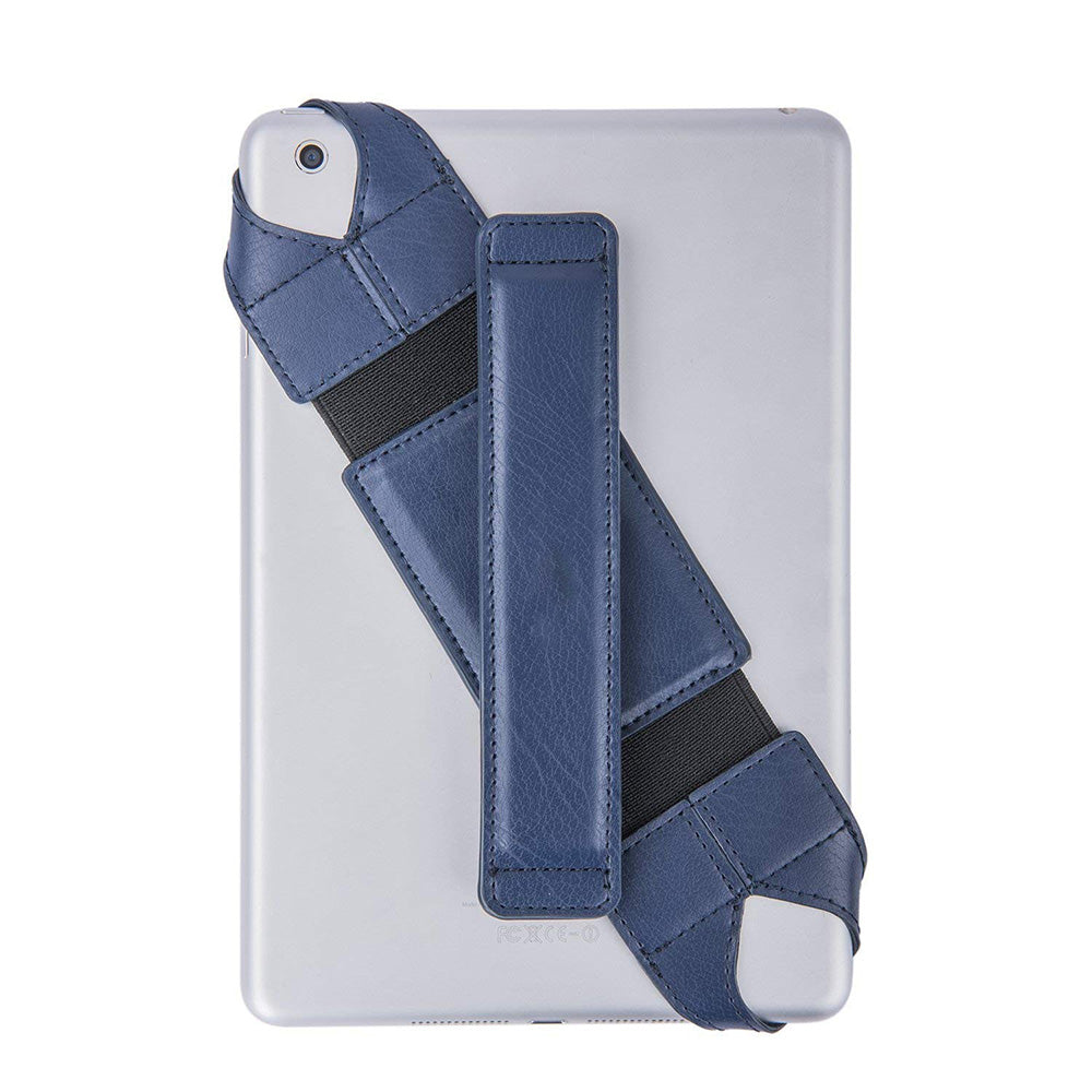 360 Degree Rotating PU Leather Hand Strap Holder Stand for Tablets