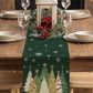 Christmas Table Runner Xmas Trees Tablecloth Cover For Kitchen Dinner Party