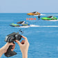 Rechargeable Water-resistant Remote Control Boat with Color LED Lights for Pool Lake