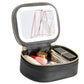 PU Leather Makeup Case Lighted Mirror LED Travel Cosmetic Organizer