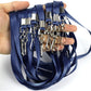 50 Flat Polyester ID Badge Lanyards with 360 Degree Swivel Hooks