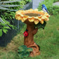 Garden Animal Figurine Resin Bird Water Feeder-Sunflower