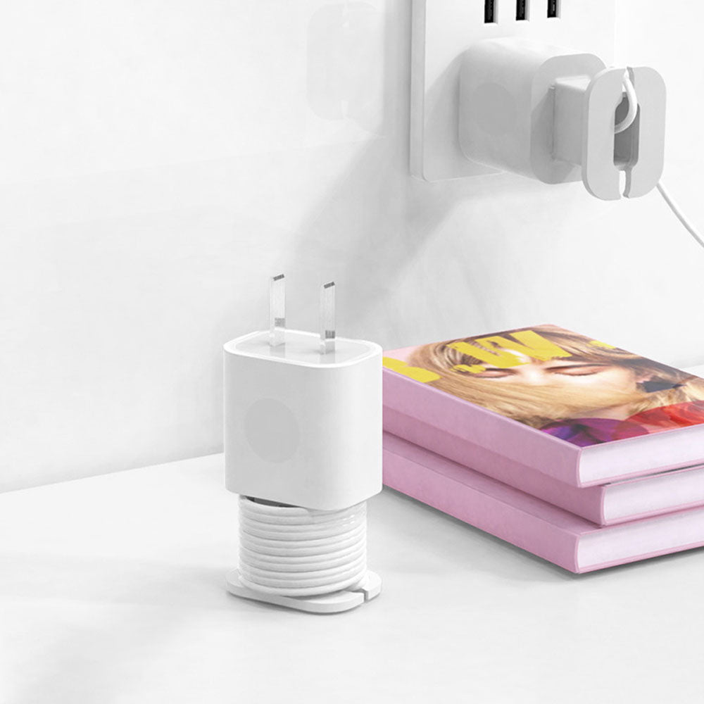 2 In 1 Silicone Charger Protector with Cord Wrap for Apple Phone 18W/20W Charger