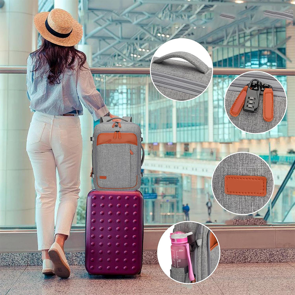 Business Travel Shoulder Backpack with Shoe Bag and Storage Bag
