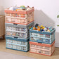 Portable Foldable Storage Basket for Camping Shopping and Home-Blue
