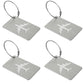 4Pcs Portable Aluminum Alloy Anti Loss Luggage Tags Travel ID Labels