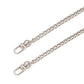 2Pcs Flat Chain Shoulder Strap Replacement Metal Bag Strap with Hook Clasps for Handbags Purses