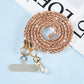 Rhinestone Crossbody Phone Lanyard with Wrist Strap and Locking Clips