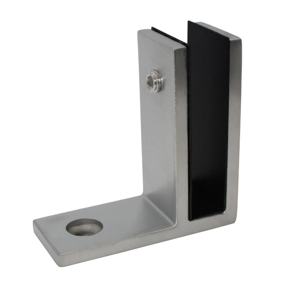 304 Stainless Steel Pool Fence Glass Clamp for 10 to 12mm Panels-Silver