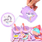 Pretend Play Tea Party Set with Dessert and Carrying Case for Role Play