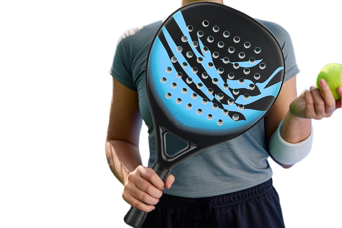 Carbon Fiber Paddle Tennis Racket with EVA Core and Carry Bag for Beach or Court