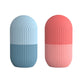 2Pcs Reusable Silicone Ice Facial Cube Massager Ice Roller-Blue and Pink