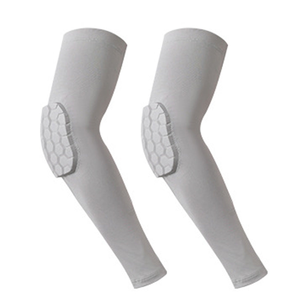 2Pcs Elbow Brace Compression Sleeve with Honeycomb lining for Tennis Weightlifting Golf-Grey