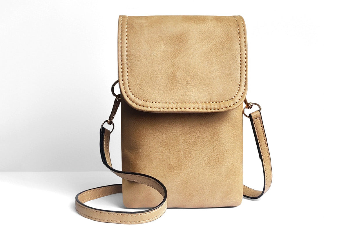 PU Leather Women Crossbody Bag Adjustable Strap Small Cell Phone Purse