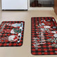 2PCS Christmas Floor Mats Set Non Slip Kitchen Rug for Bathroom Living Room Doorway