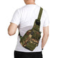 2Pcs Outdoor Military Sport Tactical Chest Bag Shoulder Bag-Black and Green
