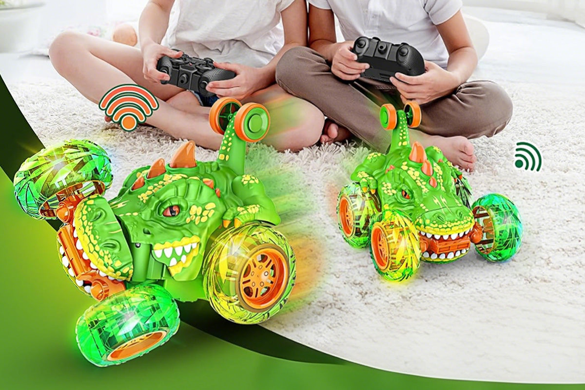 Remote Control Car 360-degree Rotating 4WD RC Stunt Twist Cars LED Lights