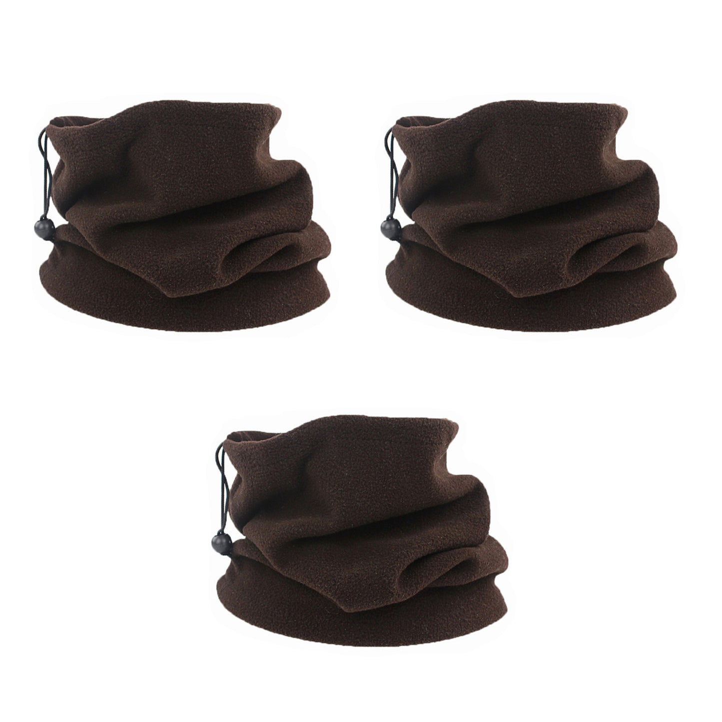 3Pcs Unisex Polar Fleece Neck Warmer 3 In 1 Multifunctional Scarf