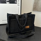 Large Canvas Tote Bag For Women With Compartments Crossbody Bag Purse Bag With Pockets