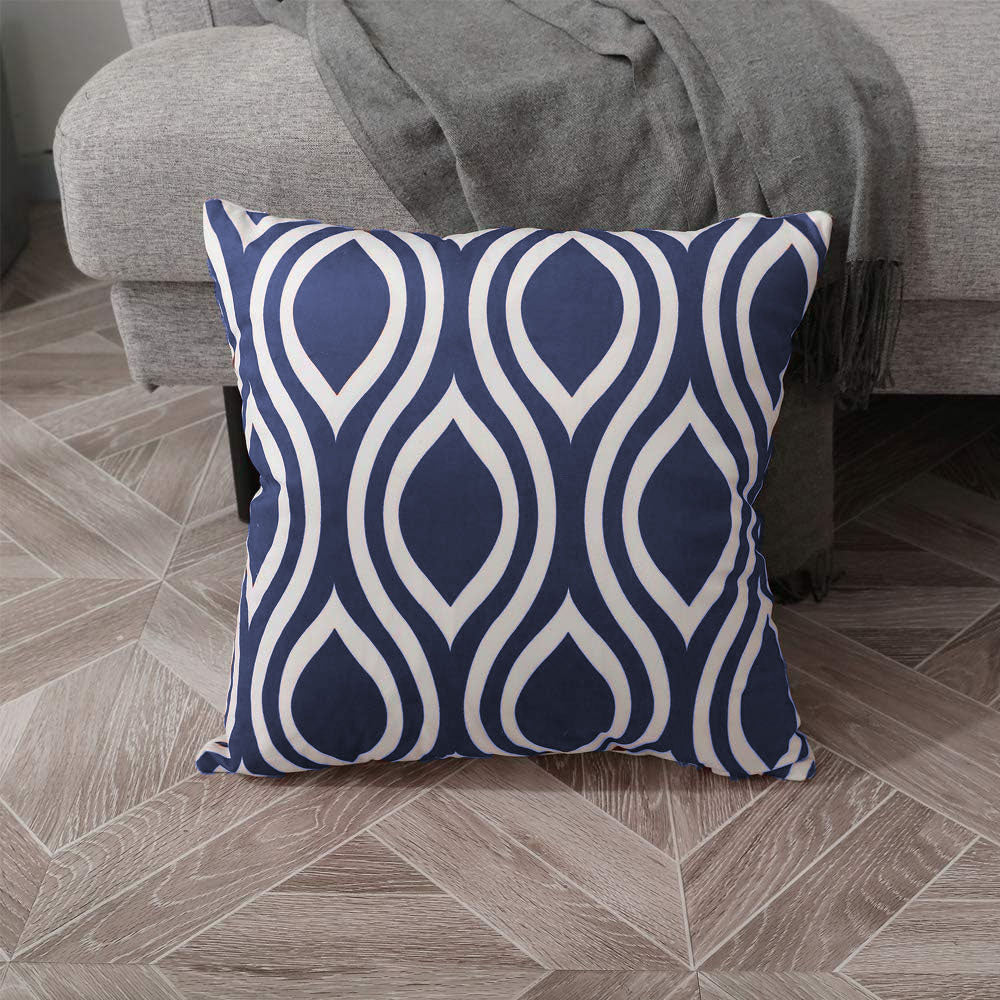 2Pcs 45X45cm Throw Pillow Cover Geometric Printed Throw Sofa Cushion Cases