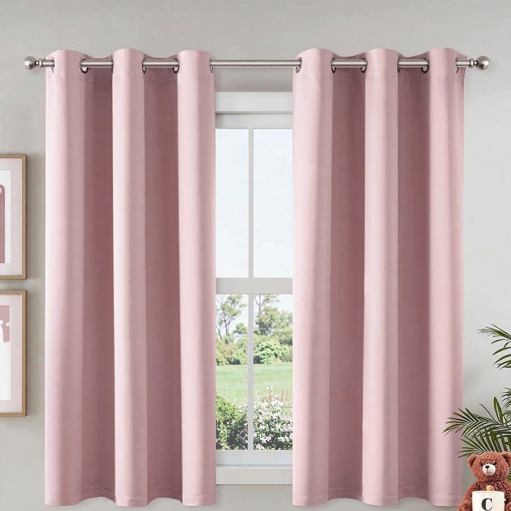 Blackout Curtain Panel with Black Liner Heat & Light Blocking Drapes