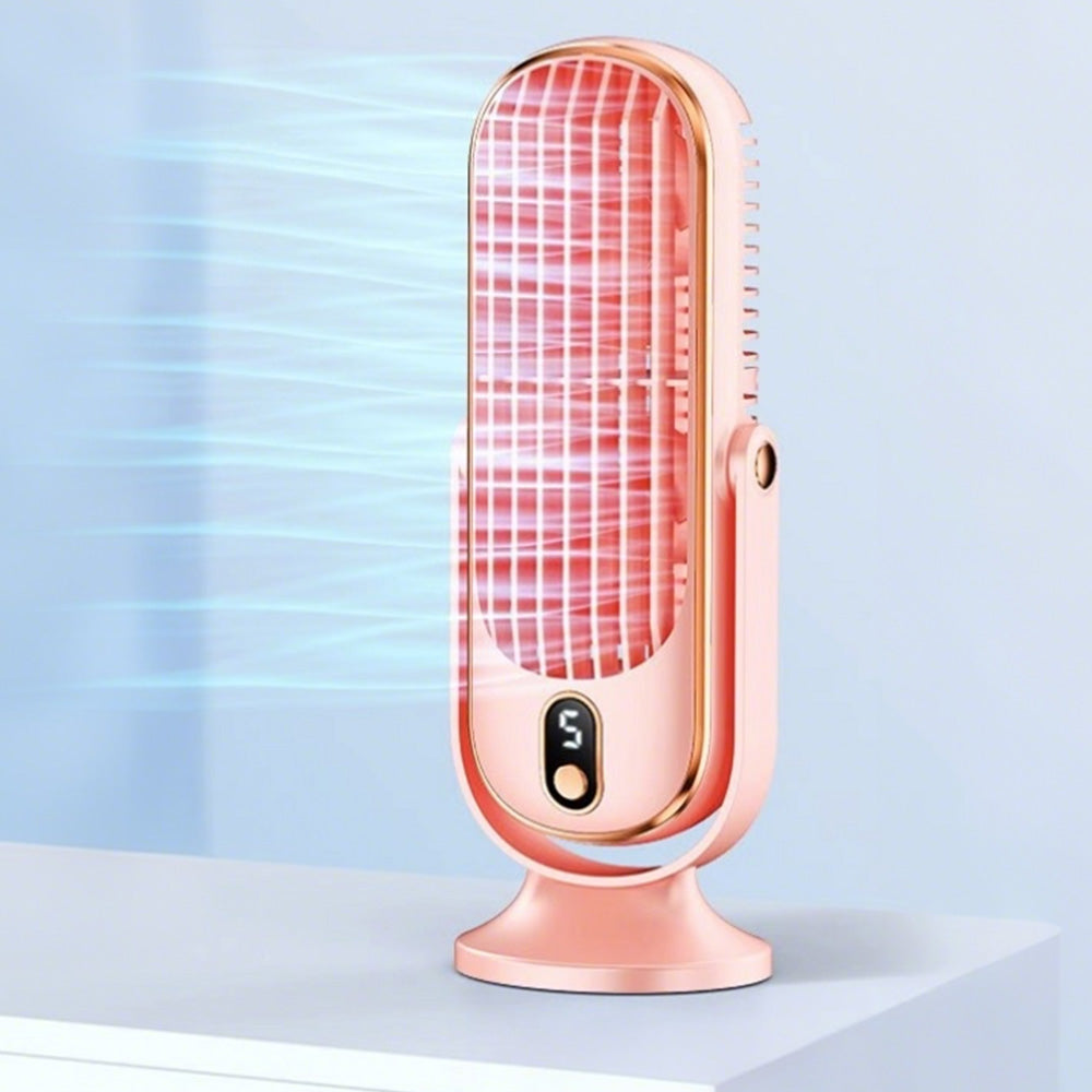 Wireless Cooling Table Fan Portable Tower Fan With 5 Speeds And 720 Degrees Oscillation