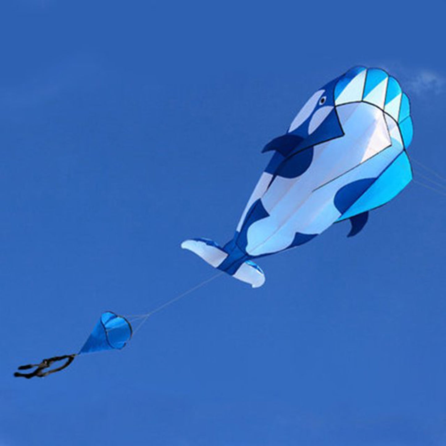 3D Soft Killer Whale Frameless Flying Kite Outdoor Sports Toy