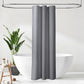 Waffle Weave Water Resistant Shower Curtain with 12 Rustproof Rings-Grey