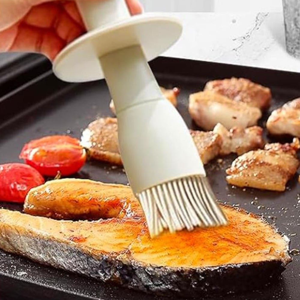2Pcs Oil Dispenser Bottle with Heat Resistant Brush for Kitchen BBQ Baking Cooking