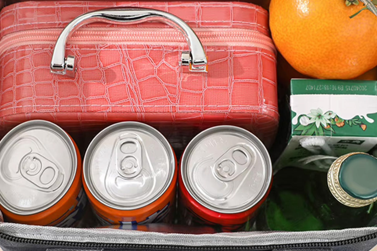 Double-Layer Insulated Portable Lunch Bag Cooler Food Container