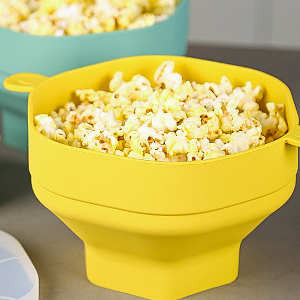 Microwave Popcorn Popper Silicone Popcorn Bowl With Lid