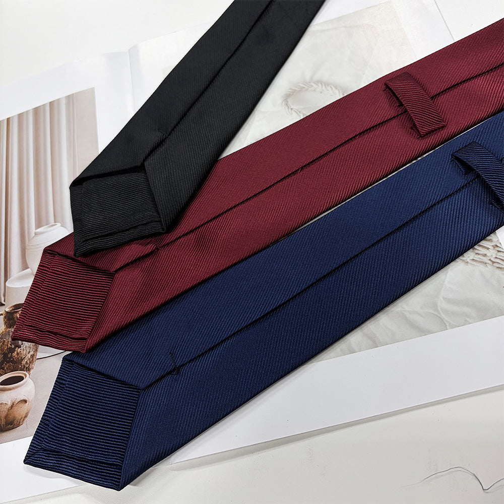 Men Pre-Tied Zip Necktie 8 cm for Wedding Business Formal Wear