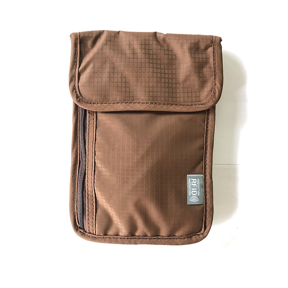 RFID Shielding Neck Passport Card Wallet Travel Storage Pouch
