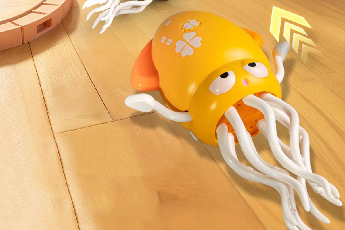 Dancing Octopus Toy Electric Crawling Octopus Tummy Time Toy Dancing Music Squid
