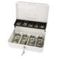 Locking Cash Box with Lock Money Box with Cash Tray