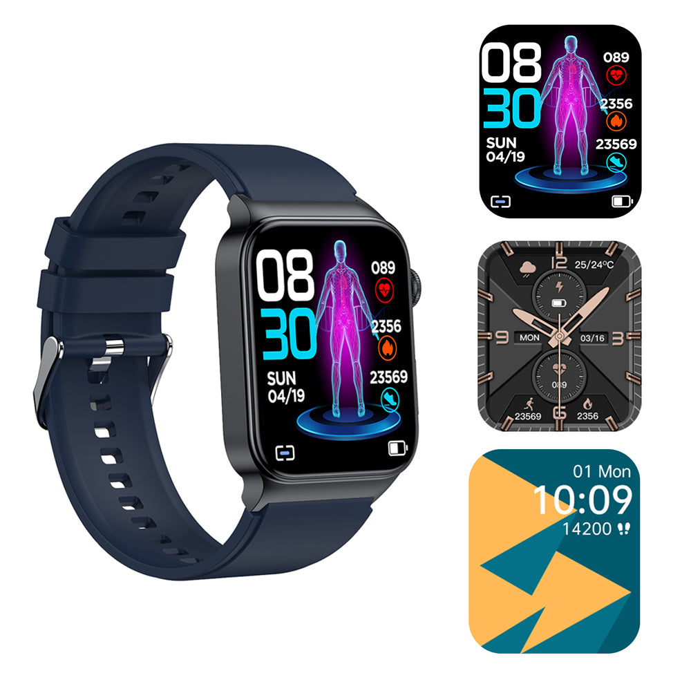 Multifunctional Waterproof Smart Watch with ECG  PGG Stand with Belt and Chest Sticker