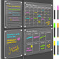 4Pcs Dry Erase Calendar for Fridge Acrylic Transparent Board Monthly Weekly Daily Planner